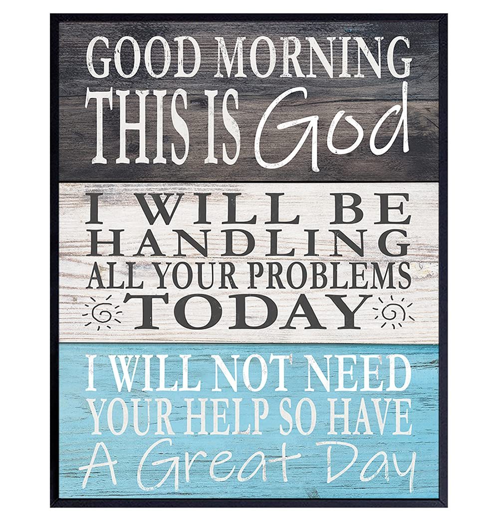 “Goodmorning, God”. Premium Canvas Wanddecoratie